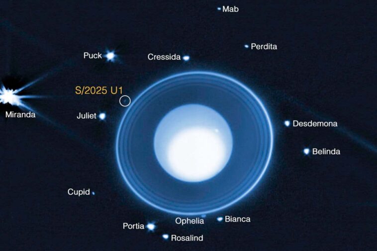 La nouvelle lune découverte en orbite uranus est sa plus petite