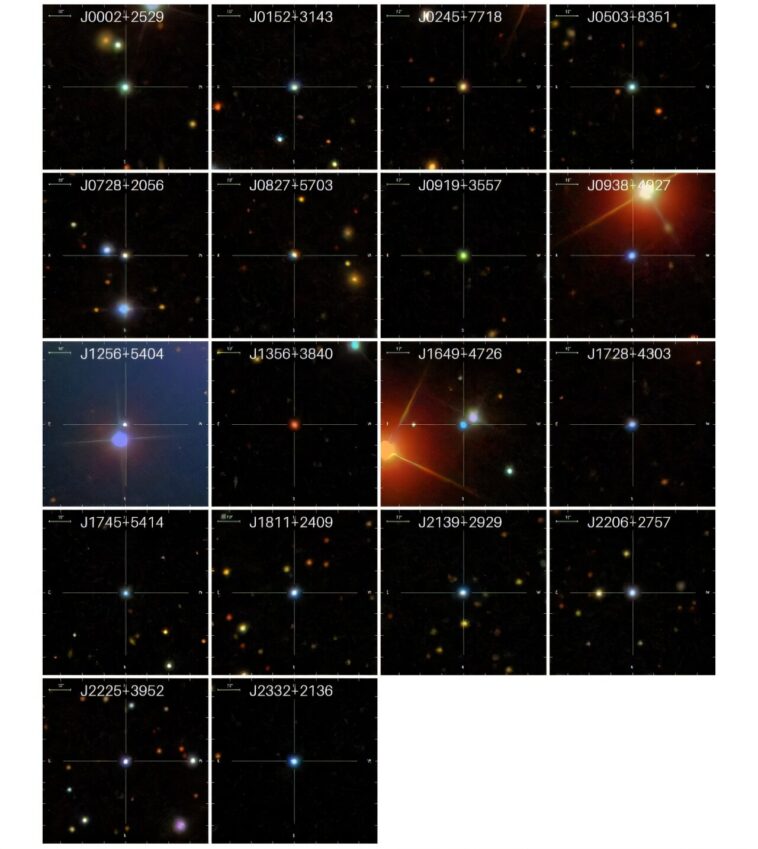 Les astronomes découvrent des dizaines de nouveaux quasars lumineux Les astronomes découvrent des dizaines de nouveaux quasars lumineux