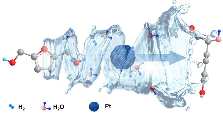 Les scientifiques décodent le rôle clé de l'eau dans la conversion de la biomasse catalysée par le platine