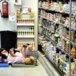 Stumps nordiques de chaleur nordique exceptionnels touristes à la recherche de l'ombre