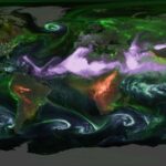 Voyez comment les aérosols loft dans le ciel de la Terre