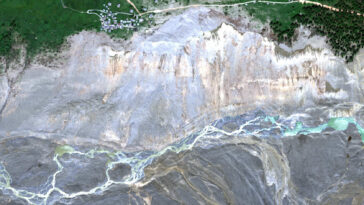 Changement climatique lié au glissement de terrain qui a enterré le village suisse