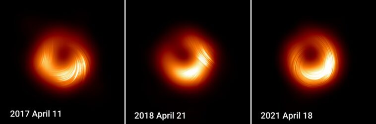 De nouvelles images révèlent des flips de polarisation inattendues près du trou noir supermassif de M87
