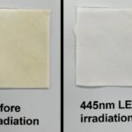 Élimination des taches jaunes du tissu avec une lumière bleue