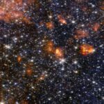 JWST recherche des étoiles dans un nuage de gaz brillant