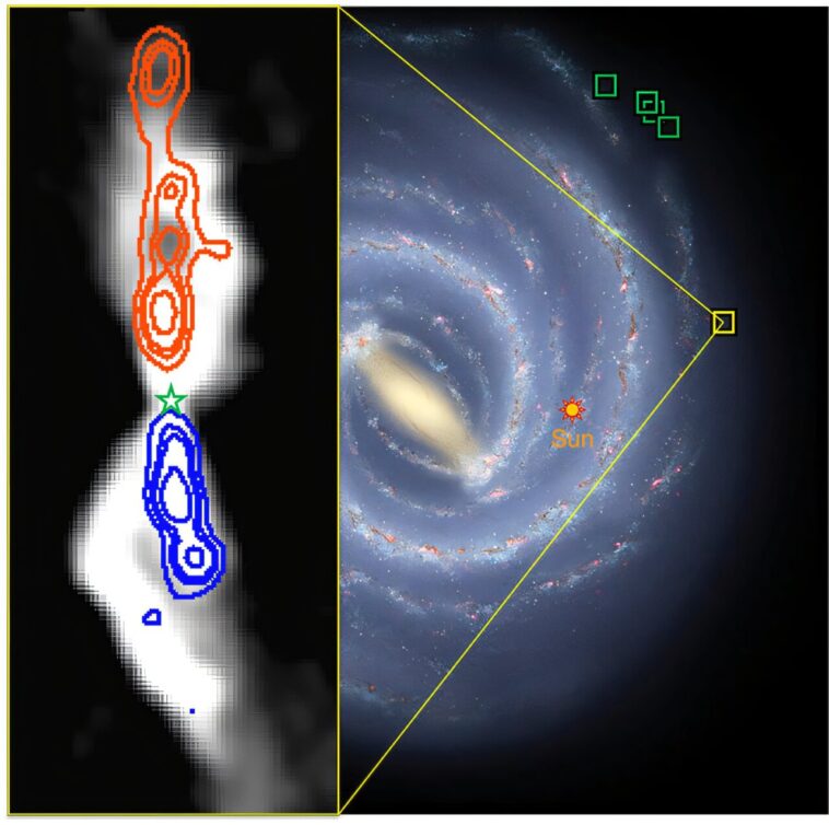 La détection de jet protostellaire dans la région extérieure de Milky Way révèle une formation d'étoiles universelle