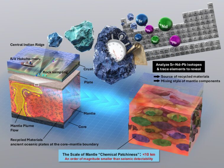 Manteau 'patchoussie chimique': L'étude fournit une première preuve directe de son échelle spatiale