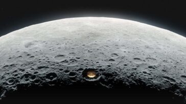 Lunar Crater Radio Telescope: Illuminating the Cosmic Dark Ages This illustration depicts a conceptual Lunar Crater Radio Telescope on the Moon?s far side. The early-stage concept is being studied under grant funding from the NASA Innovative Advanced Concepts program but is not a NASA mission. Credit: Vladimir Vustyansky