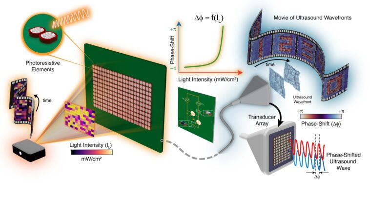Un front d'onde à ultrasons dynamique-programmable léger Un front d'onde à ultrasons dynamique-programmable léger