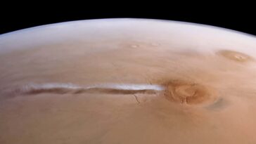 Clouds over Arsia Mons