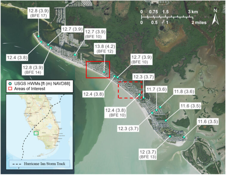 L'ensemble de données de l'ouragan Ian révèle un lien entre l'élévation du premier étage et les dégâts causés par les inondations