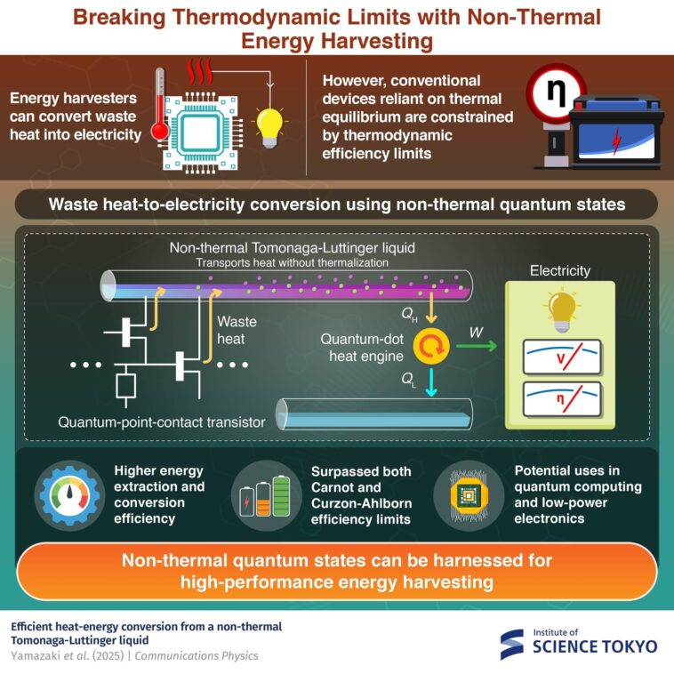 Les récolteurs d'énergie dépassent l'efficacité de la carnot à l'aide d'états électroniques non thermiques