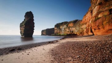 FKE16F Ladram Bay. Jurassic Coast World Heritage Site. Devon. UK.
