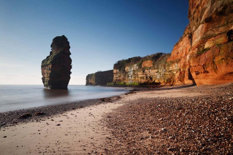 FKE16F Ladram Bay. Jurassic Coast World Heritage Site. Devon. UK.