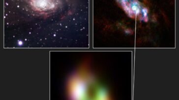 Un trou noir gourmand se nourrit via deux bras en spirale