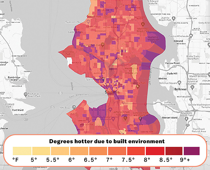 Carte thermique de Seattle