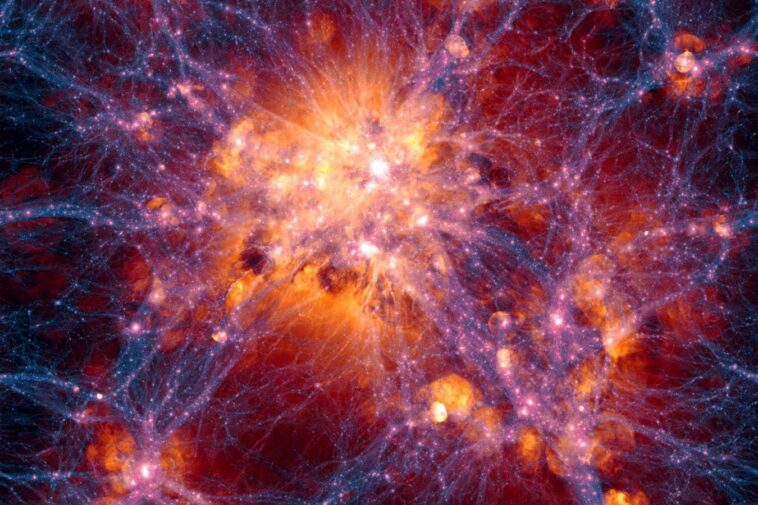 Une galaxie lointaine est étranglée par la toile cosmique