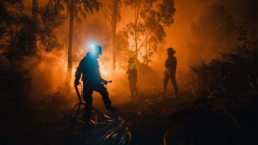 Firefighters working in Spain in August