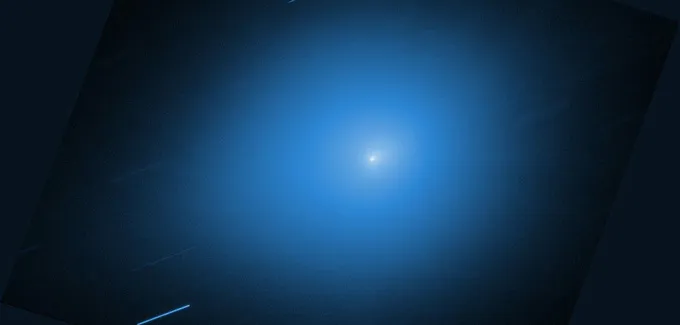 Un point lumineux lumineux éclaire une zone sombre autour de lui.