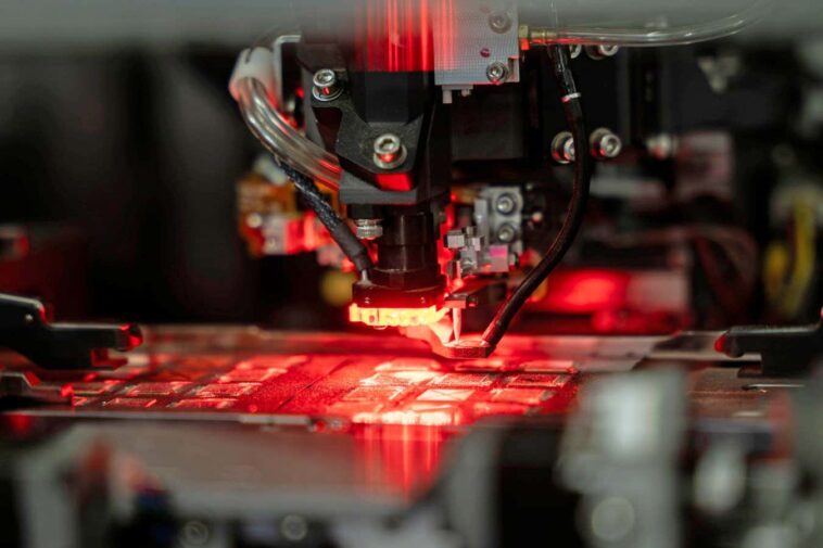 Robotic machine manufacturing semiconductor chip