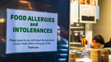 food Allergy and Intolerance Warning Sign