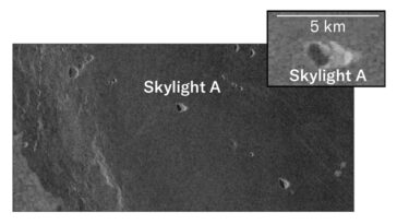 Une image de la surface de Vénus et d'un tube de lave potentiel