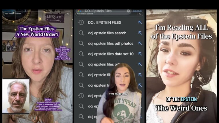 Les TikTokers lisent les fichiers Epstein pour que vous n'ayez pas à le faire