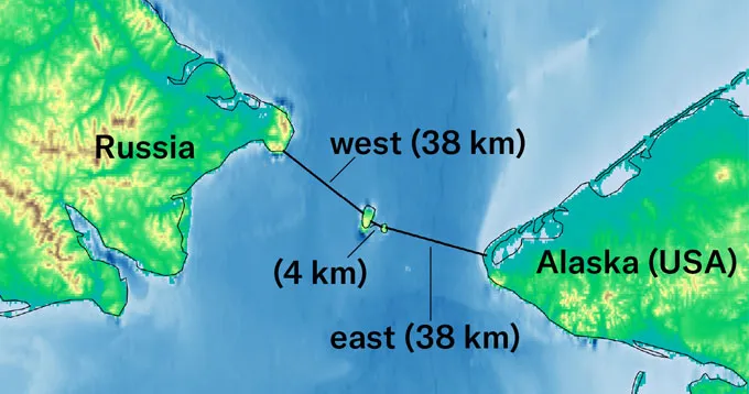 Les perspectives d’un courant océanique régulateur du climat ne sont… pas bonnes Un schéma de plusieurs barrages totalisant 80 kilomètres de long à travers le détroit de Béring, qui pourrait contribuer à renforcer l'AMOC, selon les chercheurs.