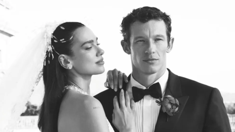 Dua Lipa portait une haute couture Chanel personnalisée pour épouser Callum Turner en Sicile Dua Lipa portait une haute couture Chanel personnalisée pour épouser Callum Turner en Sicile