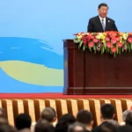 Alors que les tarifs douaniers américains augmentent, les exportations chinoises conquièrent l’ASEAN The President spoke at the opening of the Third Belt and Road Forum for International Cooperation.; cc kremlin.ru, modified, http://en.kremlin.ru/events/president/news/72528