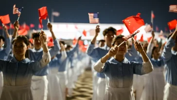 President Donald J. Trump participates in an arrival ceremony at Beijing International Airport , cc White House, modified, https://www.whitehouse.gov/gallery/president-donald-j-trump-participates-in-an-arrival-ceremony-at-beijing-international-airport/