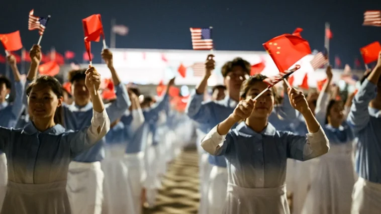 President Donald J. Trump participates in an arrival ceremony at Beijing International Airport , cc White House, modified, https://www.whitehouse.gov/gallery/president-donald-j-trump-participates-in-an-arrival-ceremony-at-beijing-international-airport/