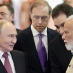 L’Inde et la Russie réécrivent leur partenariat de défense Prime Minister Narendra Modi and Russian President Vladimir Putin visit the INNOPROM exhibition on the sidelines of the 18th BRICS Summit at Bharat Mandapam, New Delhi, 11 September 2026. Photo: Press Information Bureau on behalf of the Prime Minister