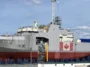 HMCS Harry DeWolf, lead vessel in class, under construction in the Halifax Shipyard, May 2018. Photo by WayeMason, CC BY-SA 4.0, modified, https://commons.wikimedia.org/wiki/File:HMCS_Harry_Dewolf_under_construction_May_2018.jpg