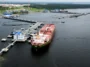 The oil terminal at the Port of Primorsk, Leningrad Oblast, Russia, June 2014 (Photo by Tara17 tara17), CC BY-SA 4.0, modified, https://commons.wikimedia.org/wiki/File:%D0%9F%D0%BE%D1%80%D1%82_%D0%9F%D1%80%D0%B8%D0%BC%D0%BE%D1%80%D1%81%D0%BA.jpg