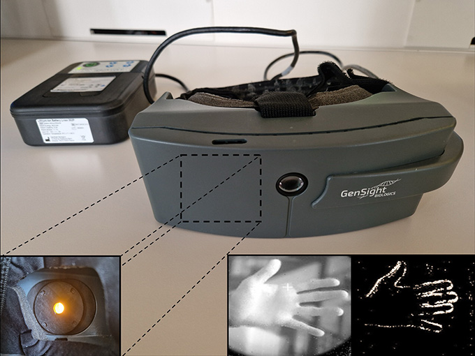 Les lunettes et la configuration qui aident à restaurer la vision d'une personne aveugle