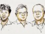 Un dessin animé composé de Karl Deisseroth, Peter Hegemann et Georg Nagel, tous de couleur beige et beige.